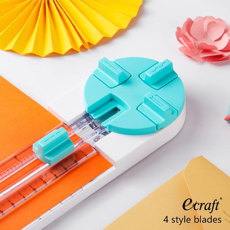 ecraft Paper Trimmer Replacement Blades Use for 4 Style Multi-Function Scrapbooking Tool with Dial Blades of Perforated Paper Cutter Blade Refills Mint Green (4 Pack） - Image 4